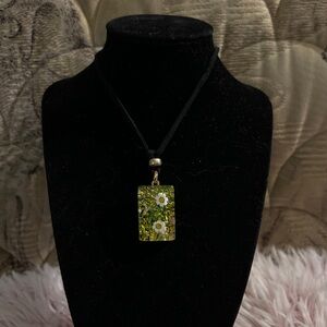 Handmade in Italy Millefiori Daisy Pendant Necklace